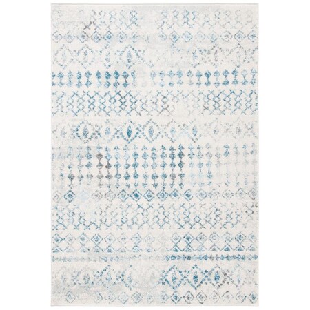 Safavieh 4 x 6 ft. Tulum Power Loomed Rectangle Area Rug Ivory & Turquoise TUL240C-4